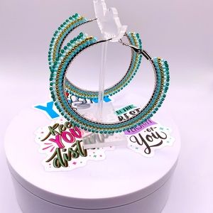 Stich hoop earrings